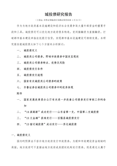 城投债专题研究报告.docx