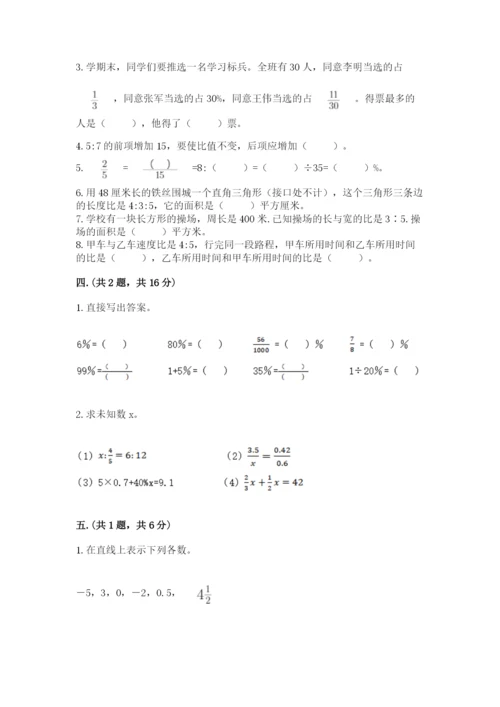 小学六年级数学期末自测题及完整答案【名校卷】.docx