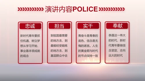 与党同心跟党奋斗公安警察动态PPT