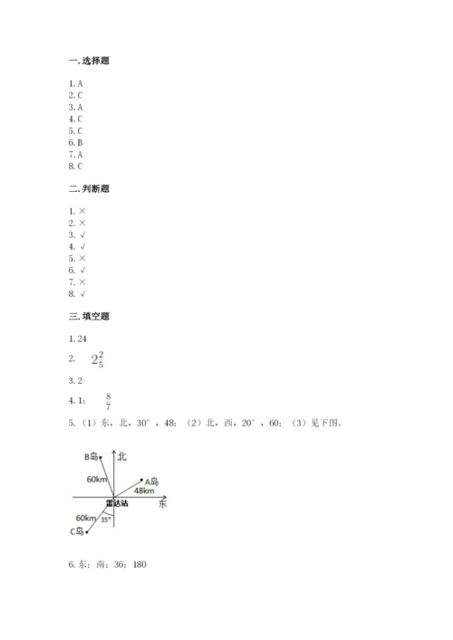 人教版六年级上册数学期中考试试卷附答案【完整版】.docx