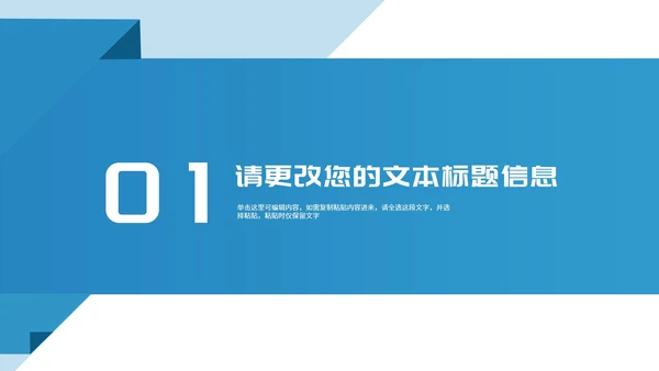 简约风蓝色公司项目进度工作报告PPT模板