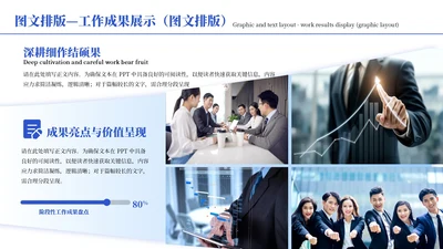 蓝色商务风1项图文排版PPT单页