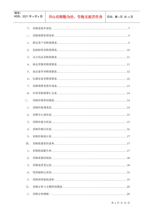 生产类采购管理表格范本.docx