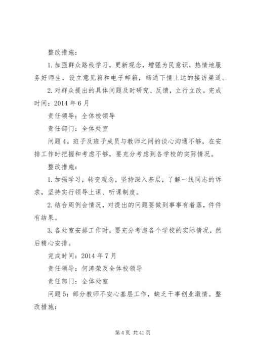 党的群众路线教育实践活动领导班子整改方案_1.docx