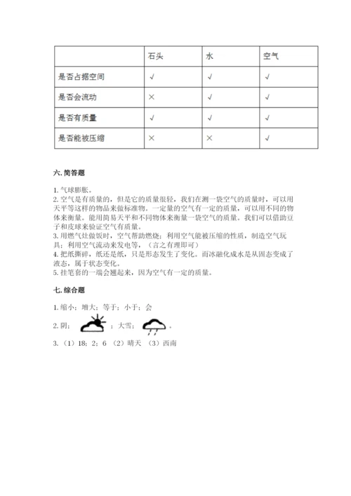 教科版三年级上册科学期末测试卷精品（模拟题）.docx
