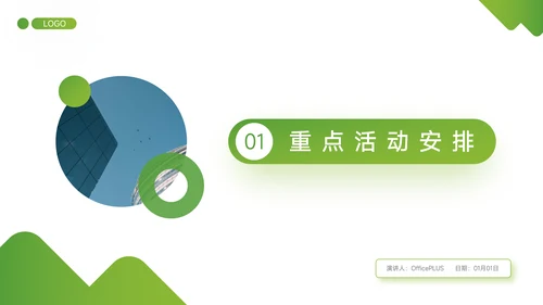 绿色渐变实用新媒体运营报告PPT模板