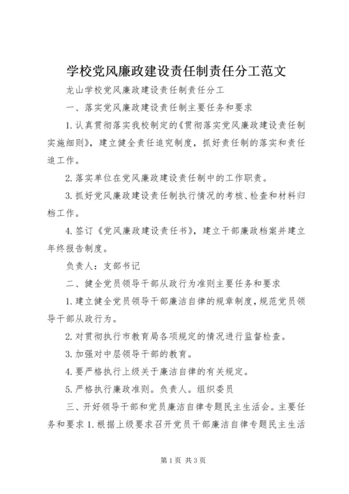 学校党风廉政建设责任制责任分工范文.docx