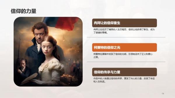 棕色复古读书笔记悲惨世界PPT模板