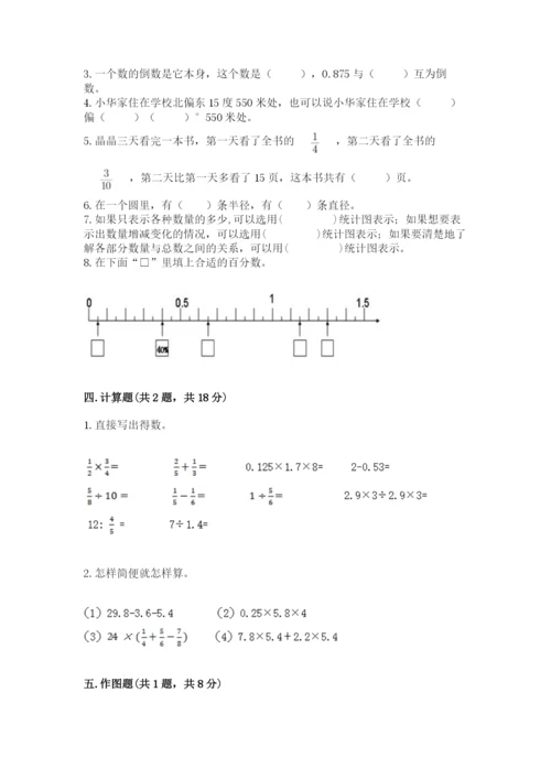 小学数学六年级上册期末卷及完整答案（网校专用）.docx