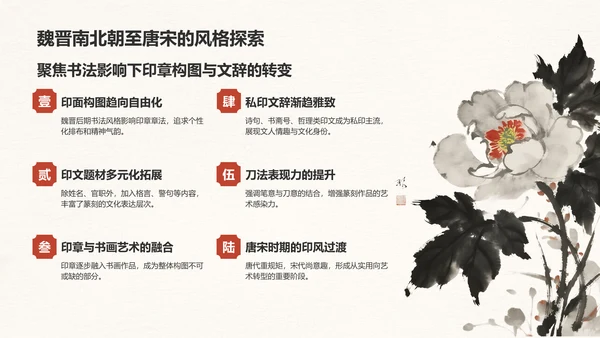 红色复古风篆刻艺术的历史渊源PPT模板