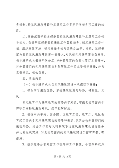 学校党风廉政建设责任书.docx