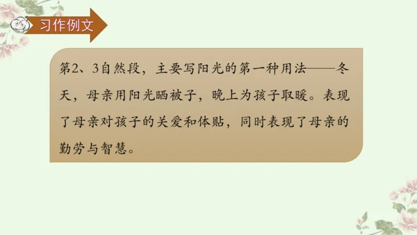 【新课标】第三单元习作例文 阳光的两种用法（课件17张PPT）