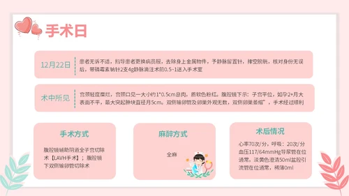 红色插画风简约风子宫肌瘤护理查房疾病护理培训PPT妇科