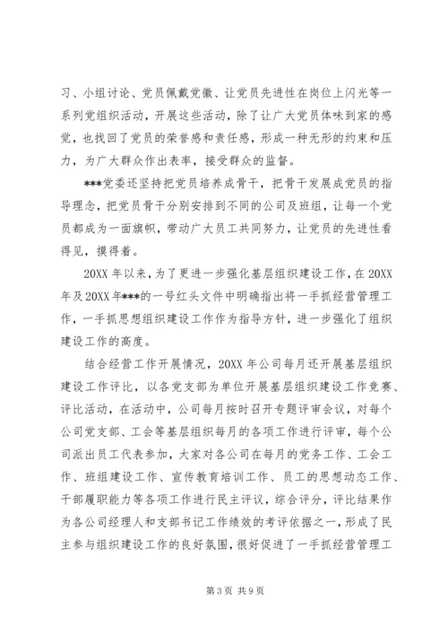 某集团公司党建工作纪实.docx