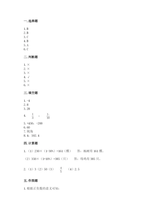 南阳市邓州市六年级下册数学期末测试卷及参考答案.docx