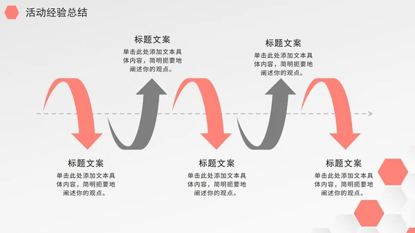 简约几何红色商务活动复盘总结PPT模板