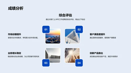 年中业绩报告PPT模板