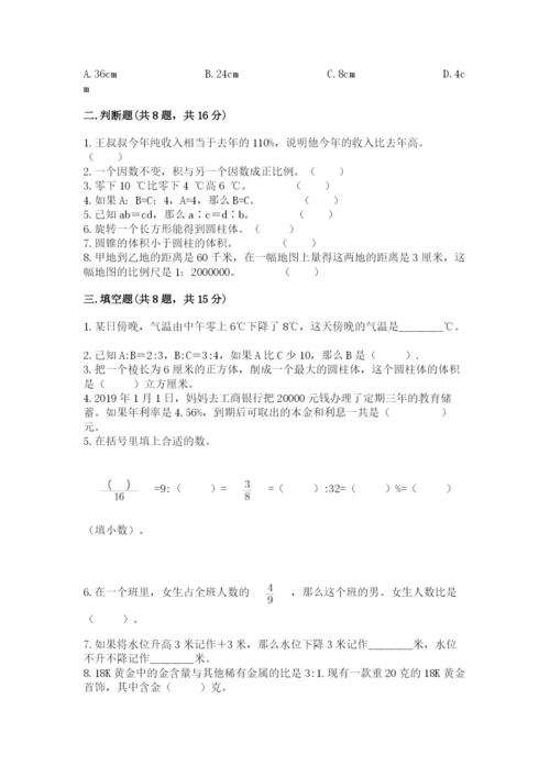 北师大版六年级下册数学 期末检测卷【考点提分】.docx