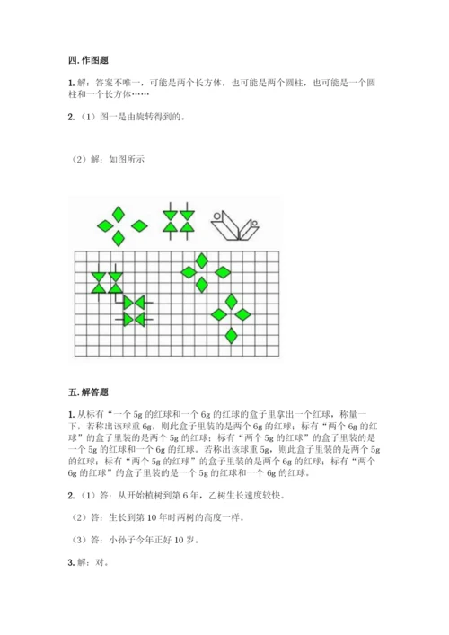 人教版五年级下册数学期末测试卷-精品(B卷).docx
