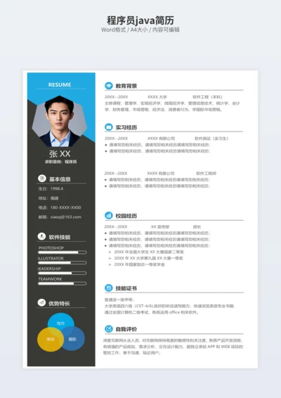 程序员java简历