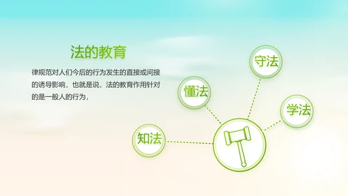 蓝色清新法治讲座进校园宣传PPT