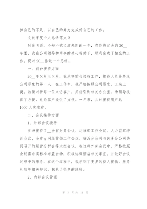 文员年度个人总结范文.docx