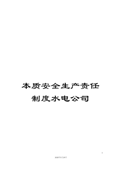 本质安全生产责任制度水电公司.docx