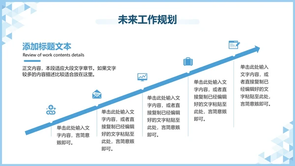 蓝色极简工作汇报PPT模板