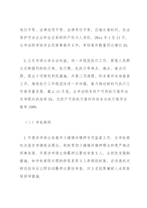 市委政法委年度优化法治化营商环境工作总结.docx