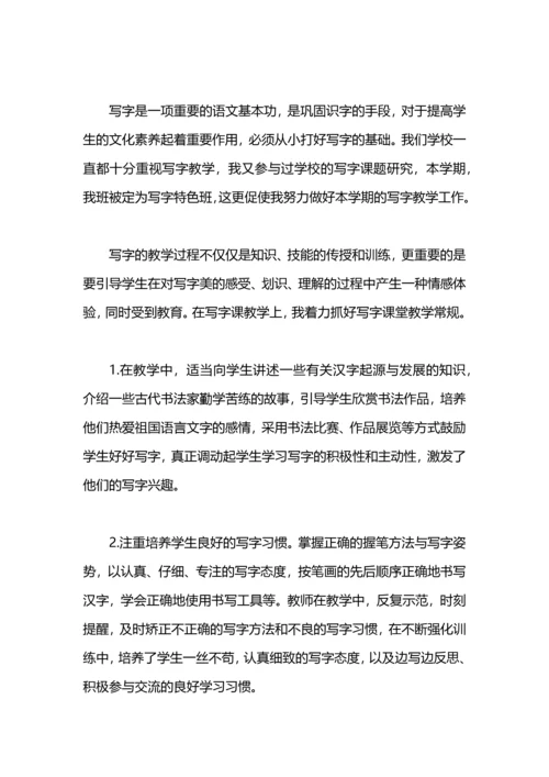 写字教学总结.docx