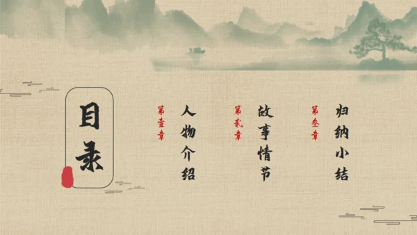 《水浒传》名著导读通用PPT模板