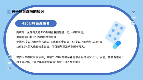 世界帕金森疾病日知识介绍通用PPT模板