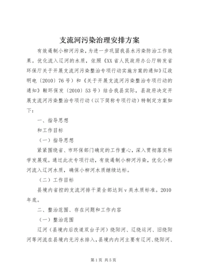 支流河污染治理安排方案.docx