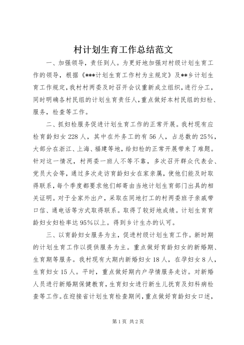 村计划生育工作总结范文 (2).docx