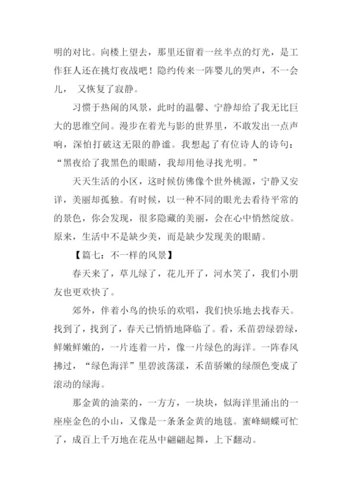 不一样的风景作文.docx