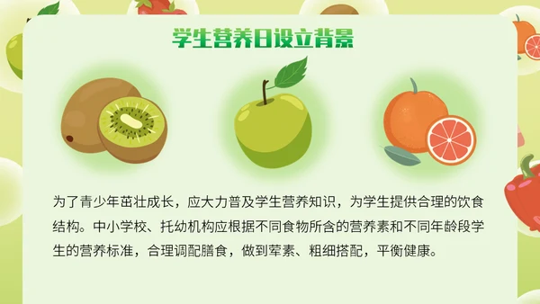 全国学生营养日健康饮食通用PPT模板