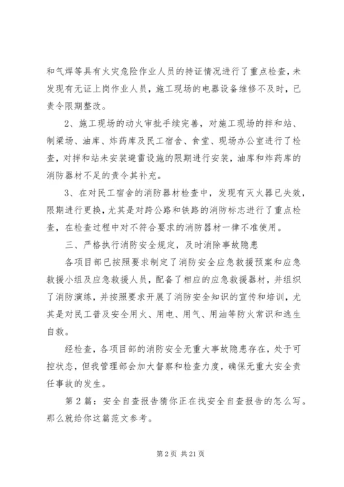 安全自查报告（范本6篇）.docx