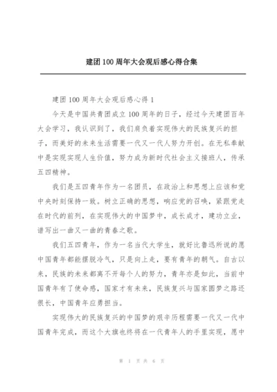 建团100周年大会观后感心得合集.docx