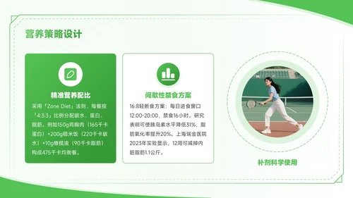 绿色商务风全民健身一起燃烧卡路里