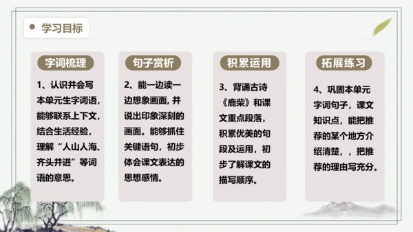 【学霸提优】统编版语文四上（ 第一单元重难点梳理复习）（课件）