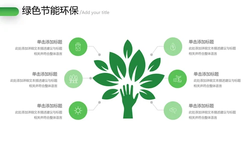 绿色环保2021年节能宣传周绿绿化构建生态文明城市PPT模板