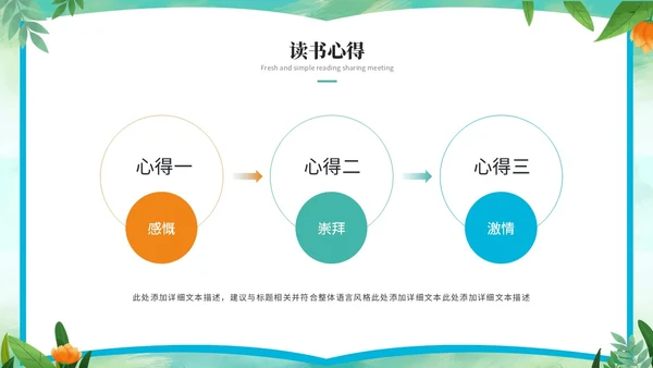 小清新小学生卡通儿童读书分享会阅读分享会读书心得ppt模板小学生读书分享会阅读