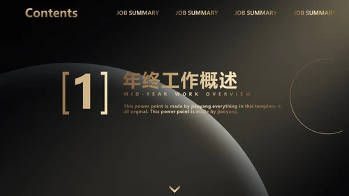 黑金实力商务炫酷年终汇报通用PPT