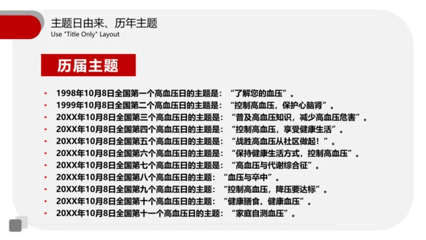 全国高血压日医疗机构通用PPT模板