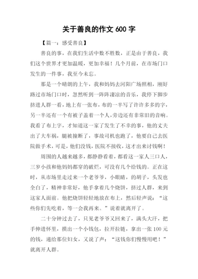 关于善良的作文600字.docx