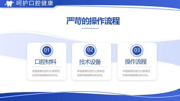 蓝色简约医疗牙科工作汇报计划PPT