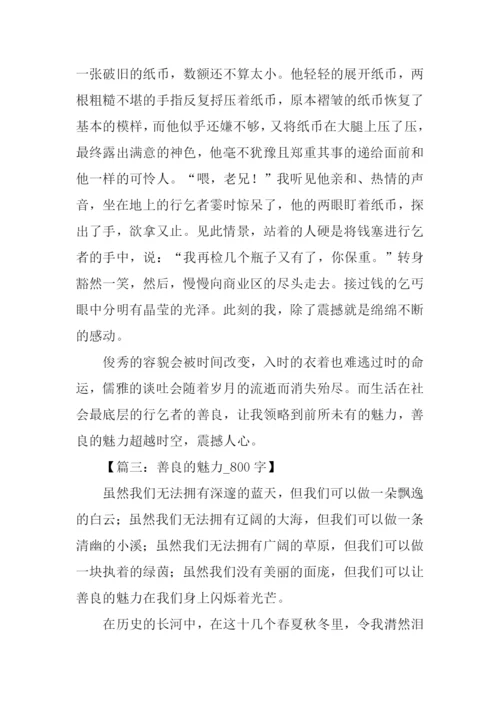 善良的魅力作文800字.docx