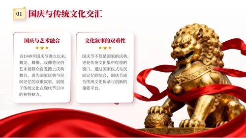 红色党政风国庆历史课堂专题讲座PPT模板