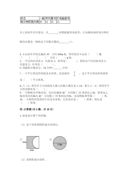 2022六年级上册数学期末考试试卷及答案【全优】.docx