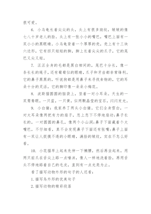 描写动物外形的句子.docx